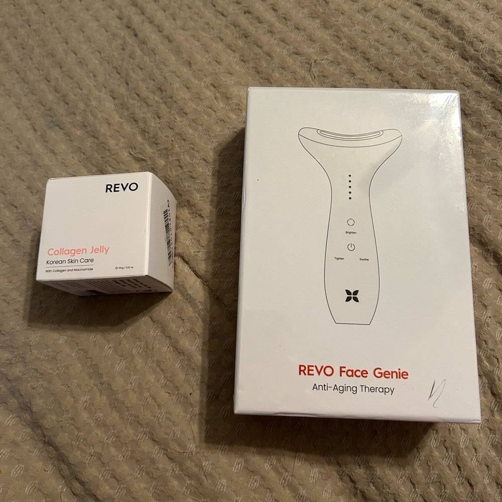 Revo Face Genie Korean Skin Care and Collagen Jelly Set